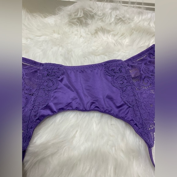Victoria's Secret Purple and Black Garter and Thong  Set - Picture 12 of 13